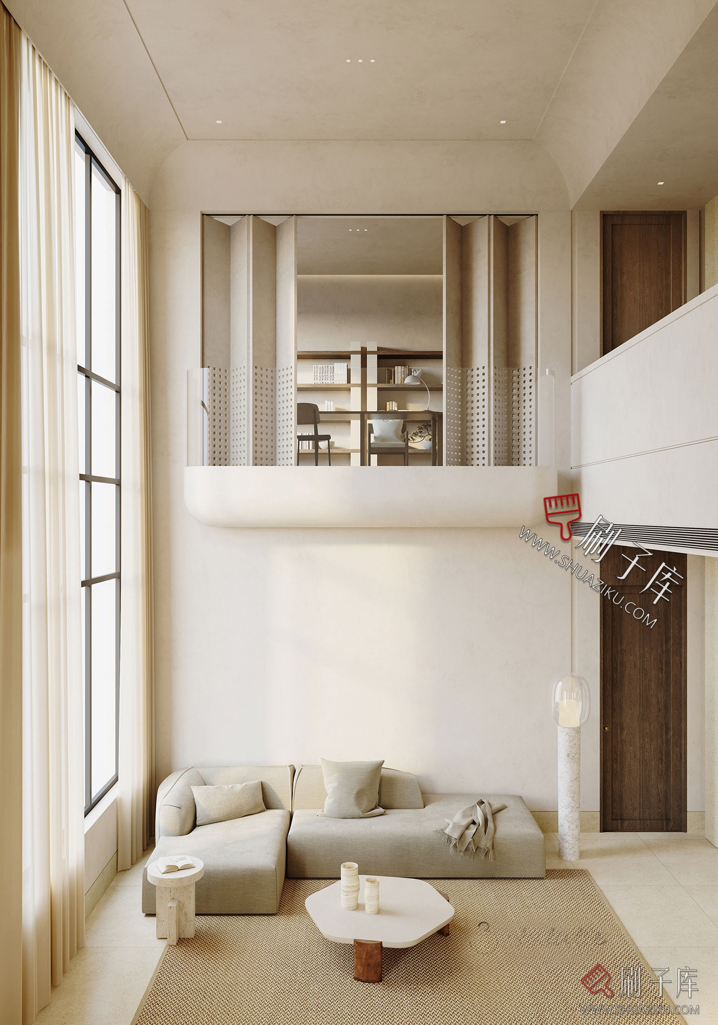 图片[7]-别墅空间现代侘寂风奶油风新中式欧式美式装修设计效果图参考图纸-刷子库