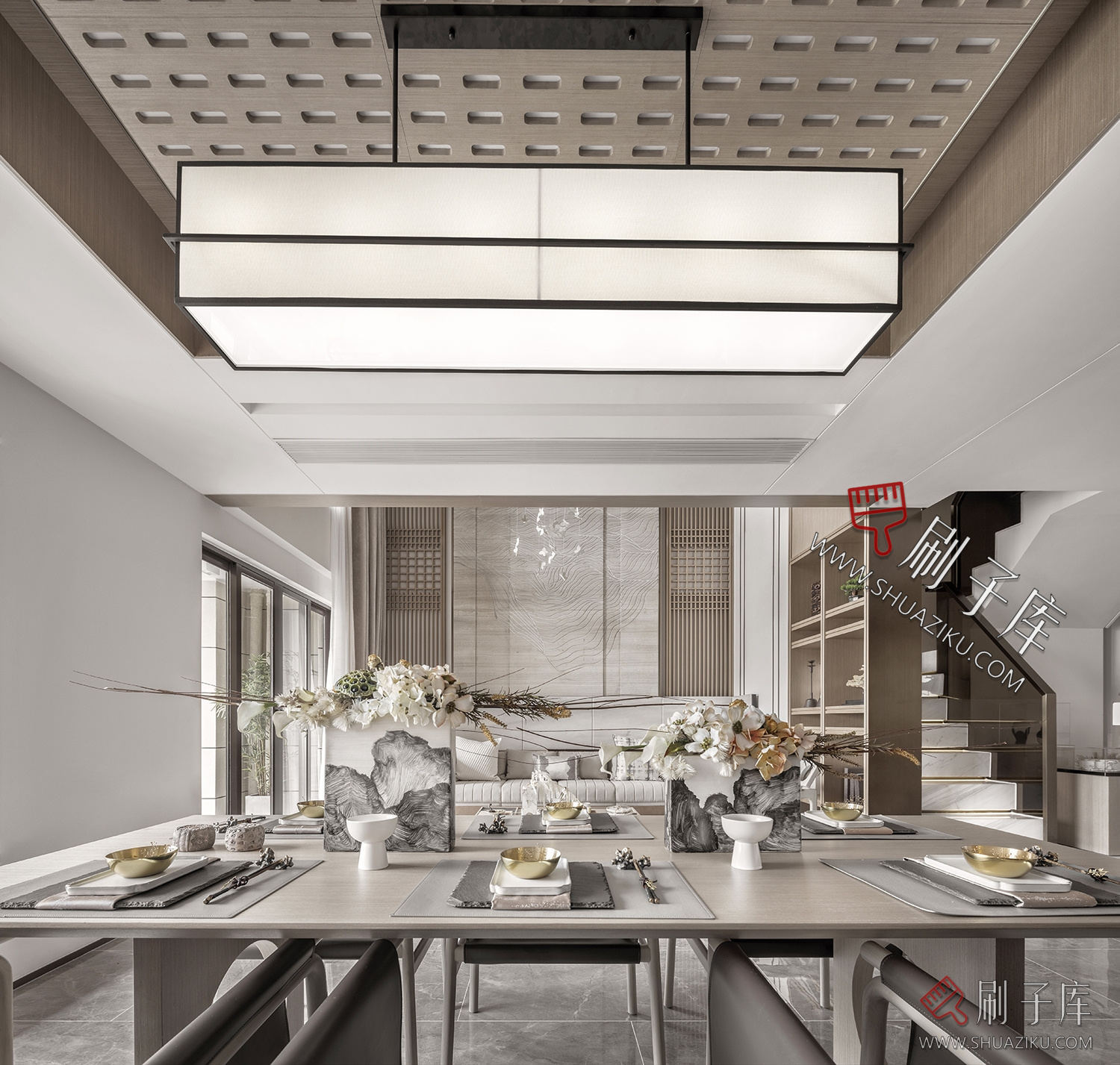 图片[15]-别墅空间现代侘寂风奶油风新中式欧式美式装修设计效果图参考图纸-刷子库