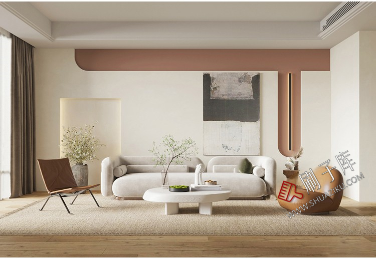 图片[6]-侘寂风格草图大师现代极简家装室内设计客厅卧室SU模型素材-刷子库