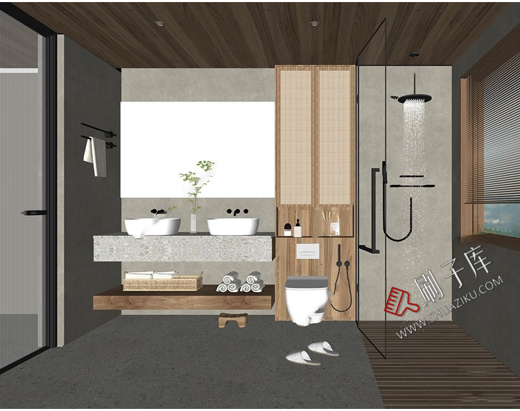 图片[16]-侘寂风格草图大师现代极简家装室内设计客厅卧室SU模型素材-刷子库