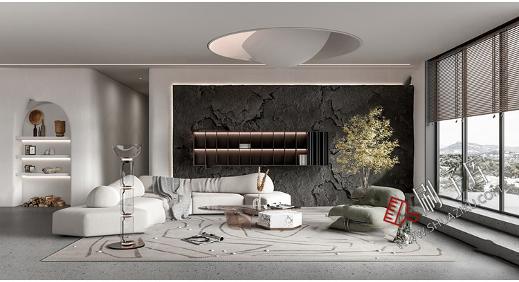 图片[21]-侘寂风格草图大师现代极简家装室内设计客厅卧室SU模型素材-刷子库