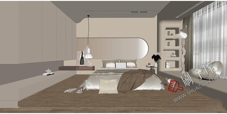 图片[20]-侘寂风格草图大师现代极简家装室内设计客厅卧室SU模型素材-刷子库