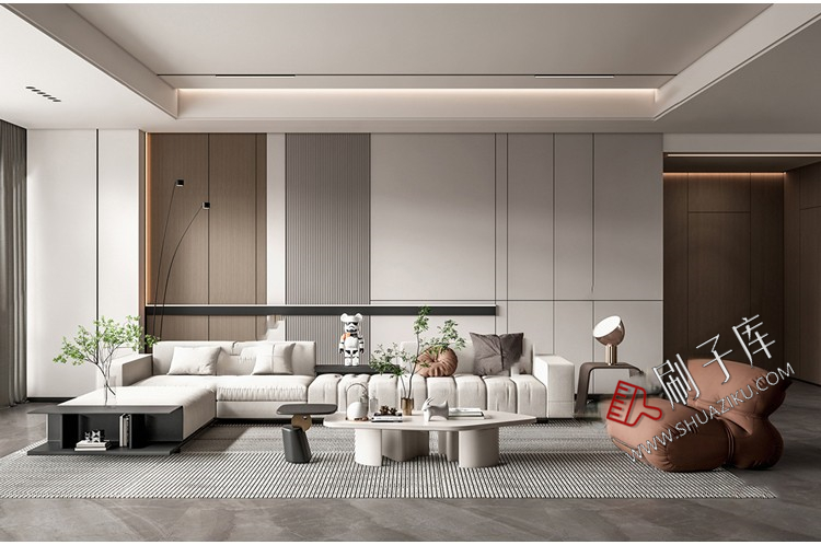 图片[5]-现代简约轻奢风格草图大师模型室内设计家装客厅餐厅卧室SU素材库-刷子库