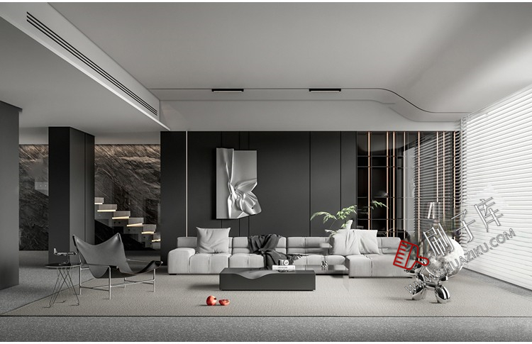 图片[4]-现代简约轻奢风格草图大师模型室内设计家装客厅餐厅卧室SU素材库-刷子库