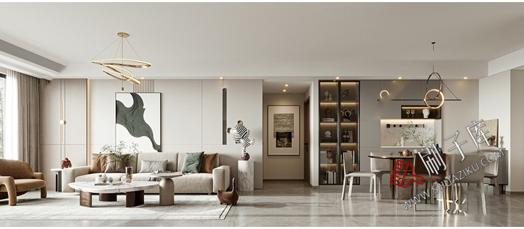 图片[21]-现代简约轻奢风格草图大师模型室内设计家装客厅餐厅卧室SU素材库-刷子库