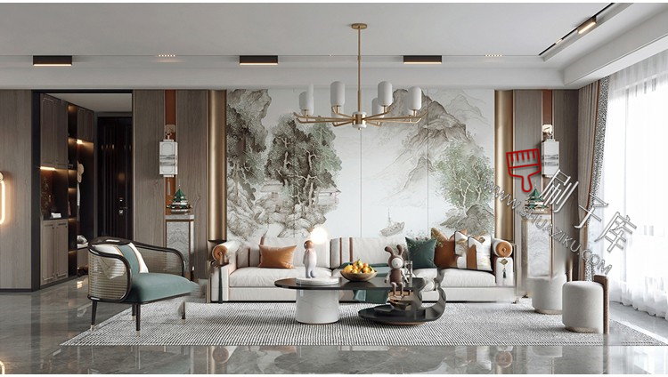 图片[7]-新中式室内3DMAX家装场景设计素材客厅餐厅卧室厨房3d模型库-刷子库