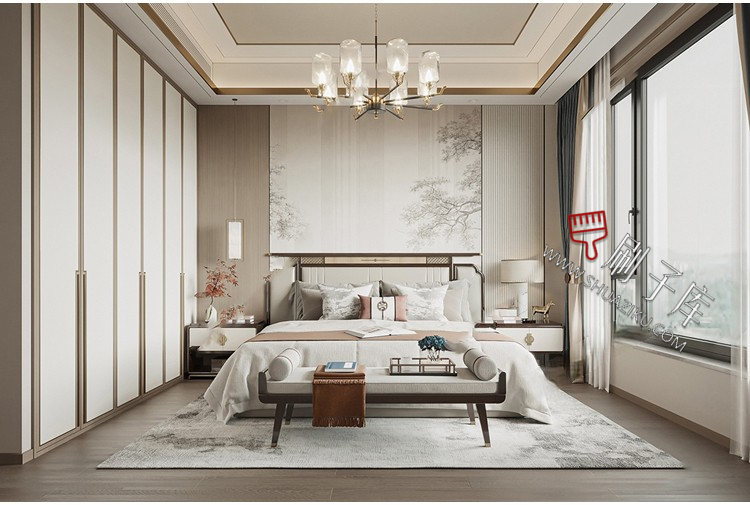 图片[16]-新中式室内3DMAX家装场景设计素材客厅餐厅卧室厨房3d模型库-刷子库