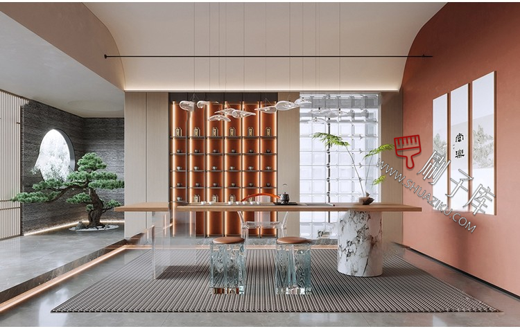 图片[18]-新中式室内3DMAX家装场景设计素材客厅餐厅卧室厨房3d模型库-刷子库