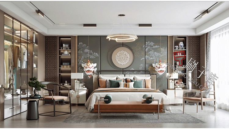 图片[17]-新中式室内3DMAX家装场景设计素材客厅餐厅卧室厨房3d模型库-刷子库