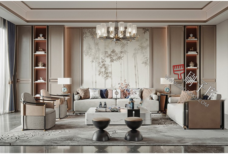 图片[72]-新中式室内3DMAX家装场景设计素材客厅餐厅卧室厨房3d模型库-刷子库