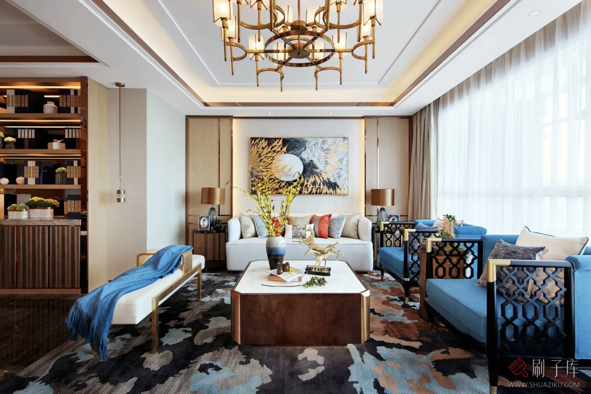 图片[3]-57套新中式风格样板间别墅案例参考图-刷子库