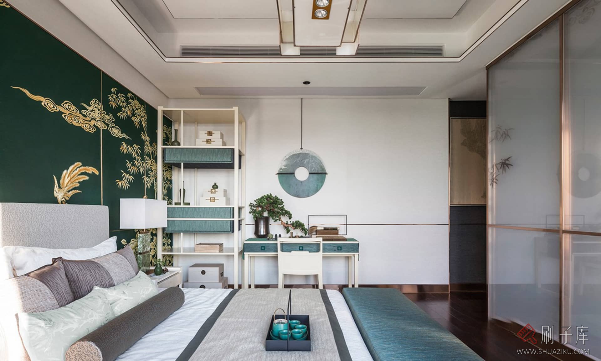 图片[19]-57套新中式风格样板间别墅案例参考图-刷子库