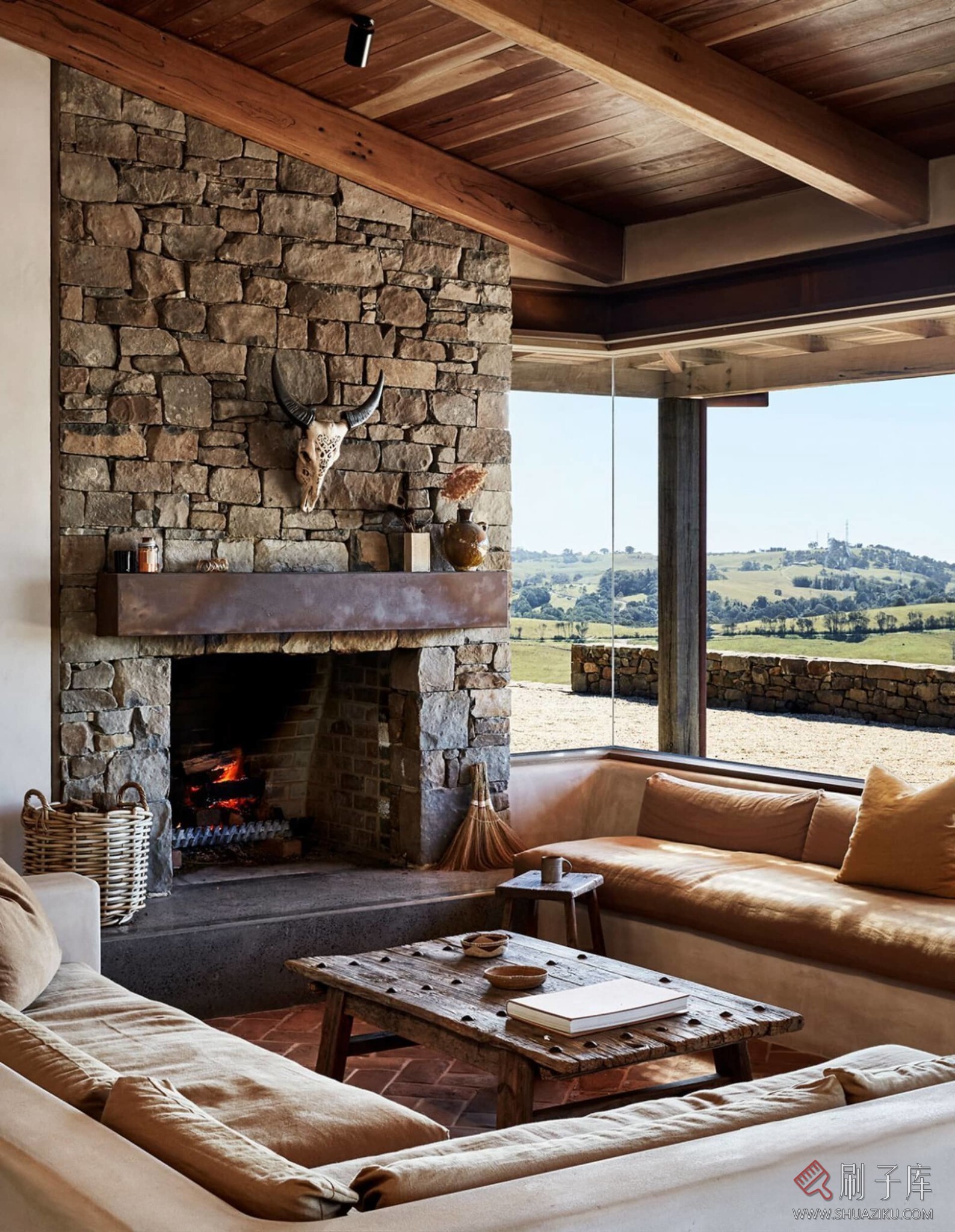 图片[6]-【案例图集】侘寂风（Wabi-Sabi style）丨概念图+住宅别墅设计案例-刷子库