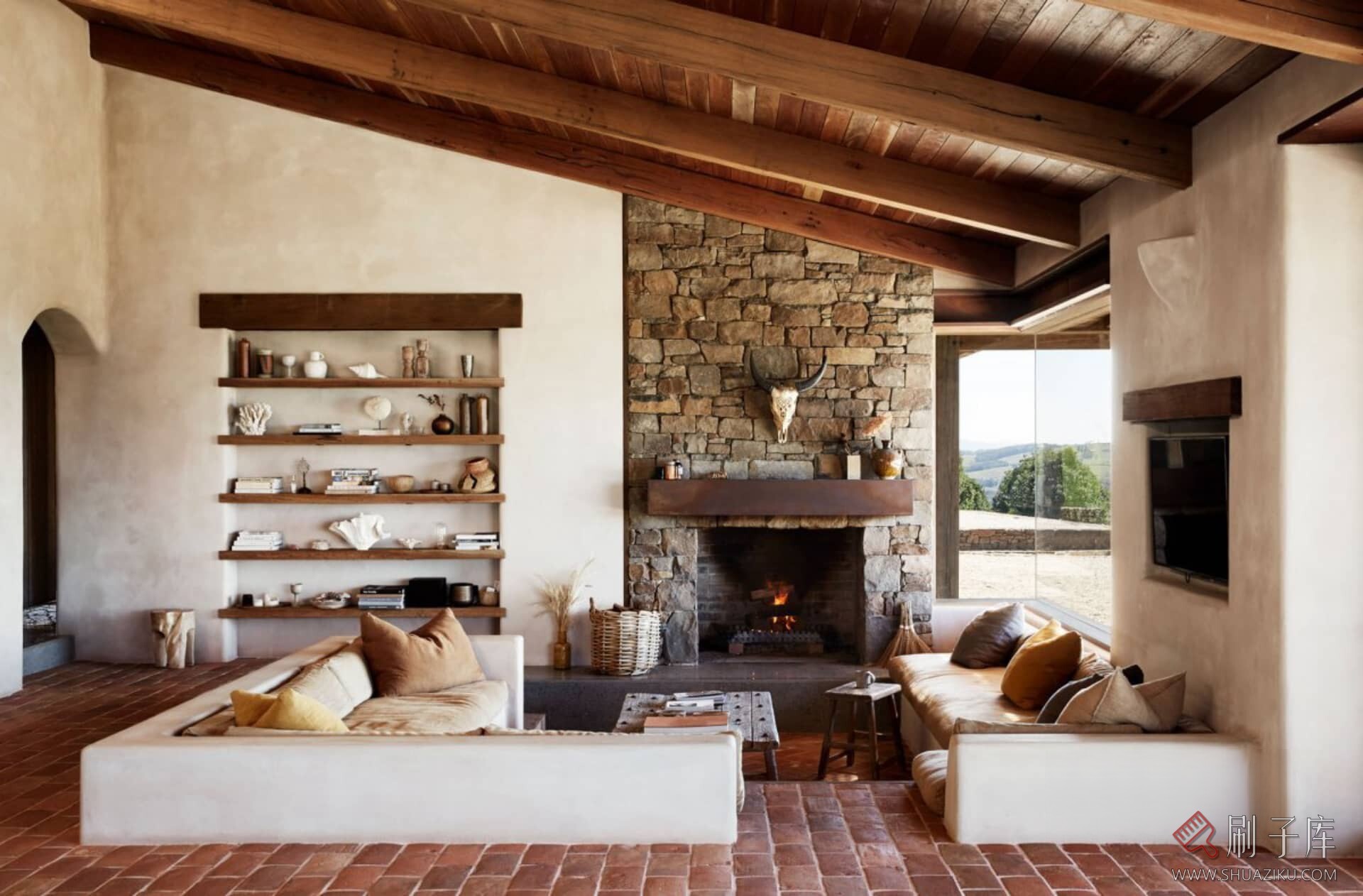 图片[16]-【案例图集】侘寂风（Wabi-Sabi style）丨概念图+住宅别墅设计案例-刷子库