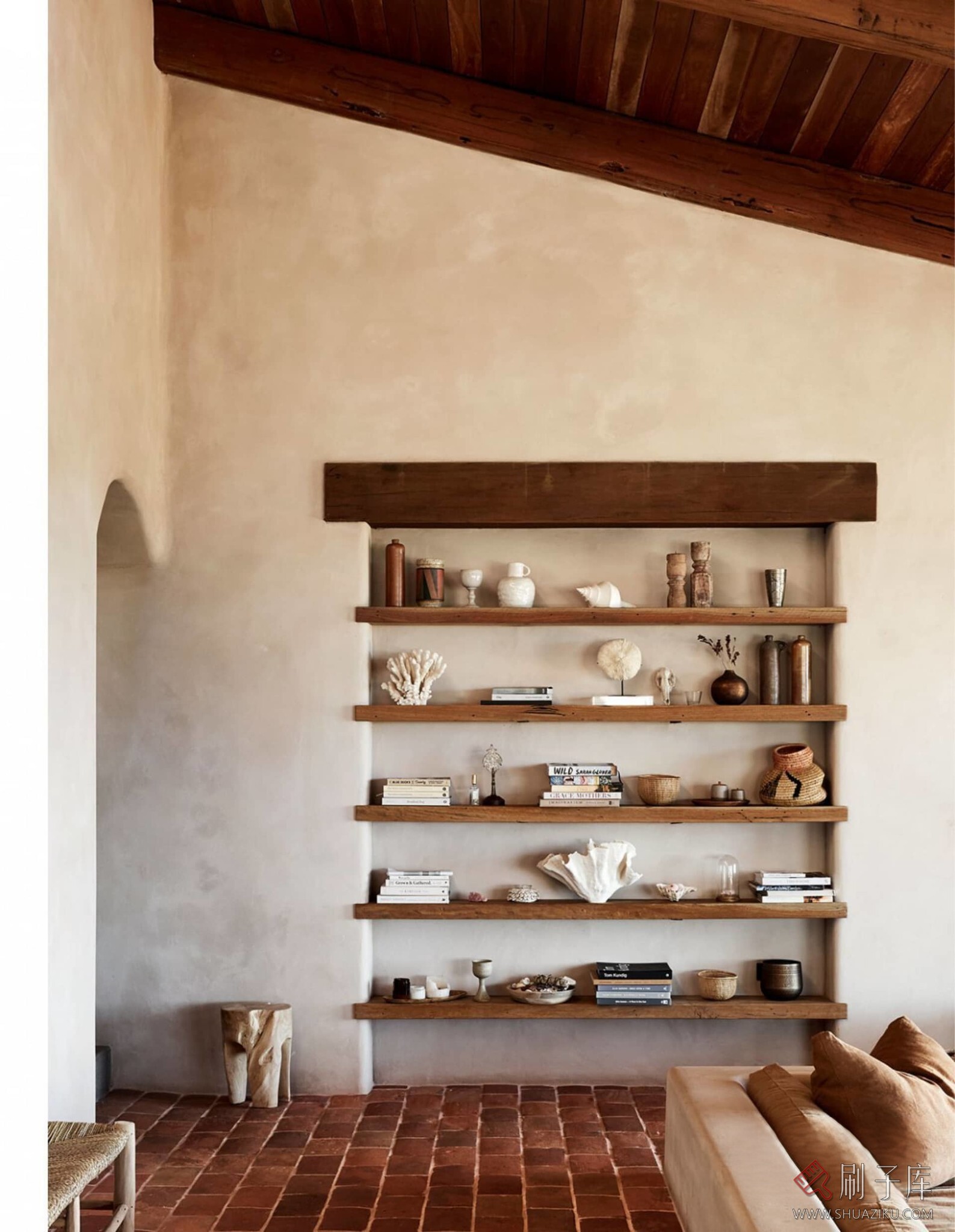 图片[21]-【案例图集】侘寂风（Wabi-Sabi style）丨概念图+住宅别墅设计案例-刷子库