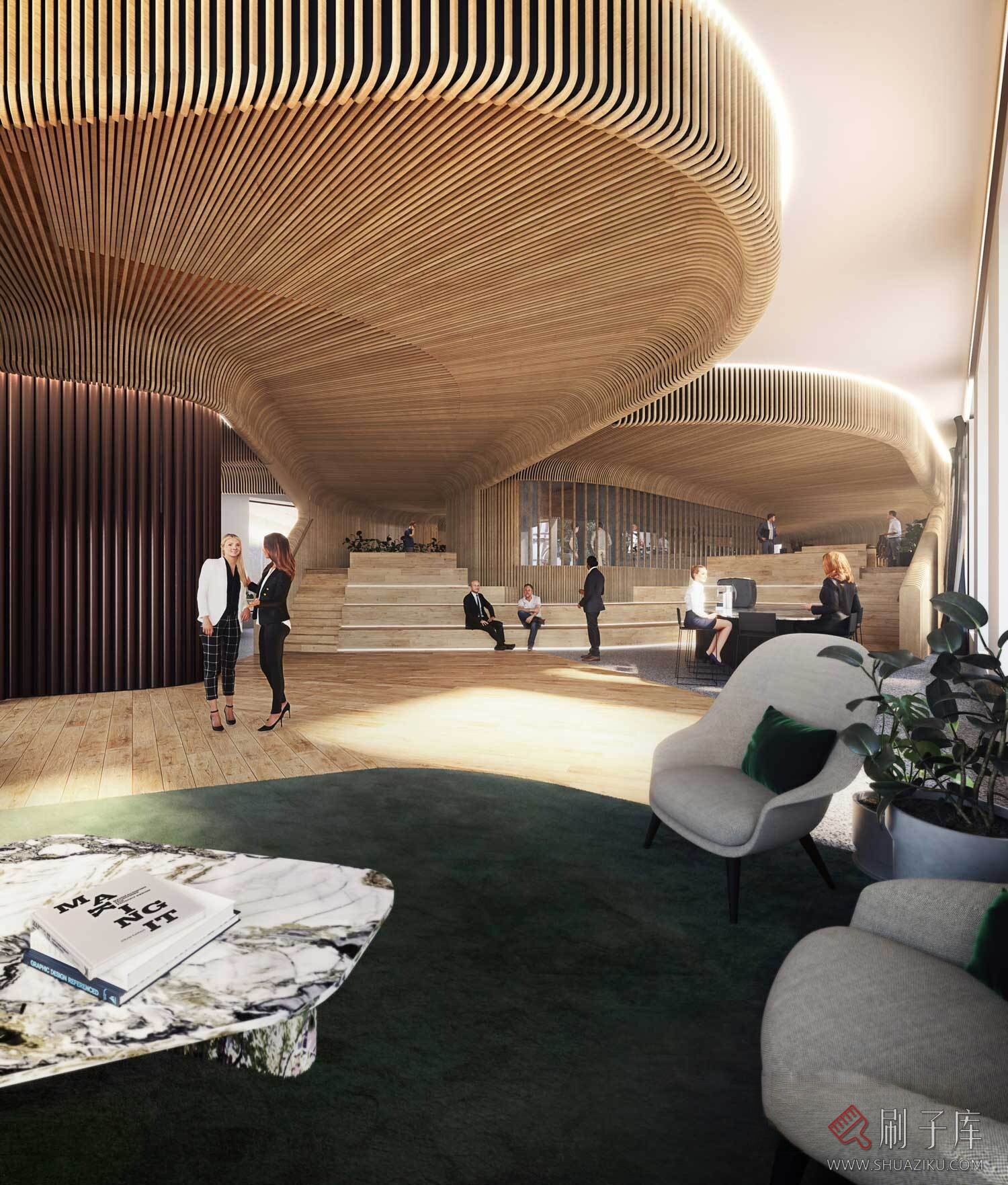 图片[2]-室内设计师资料库 国外工装篇 展厅-刷子库