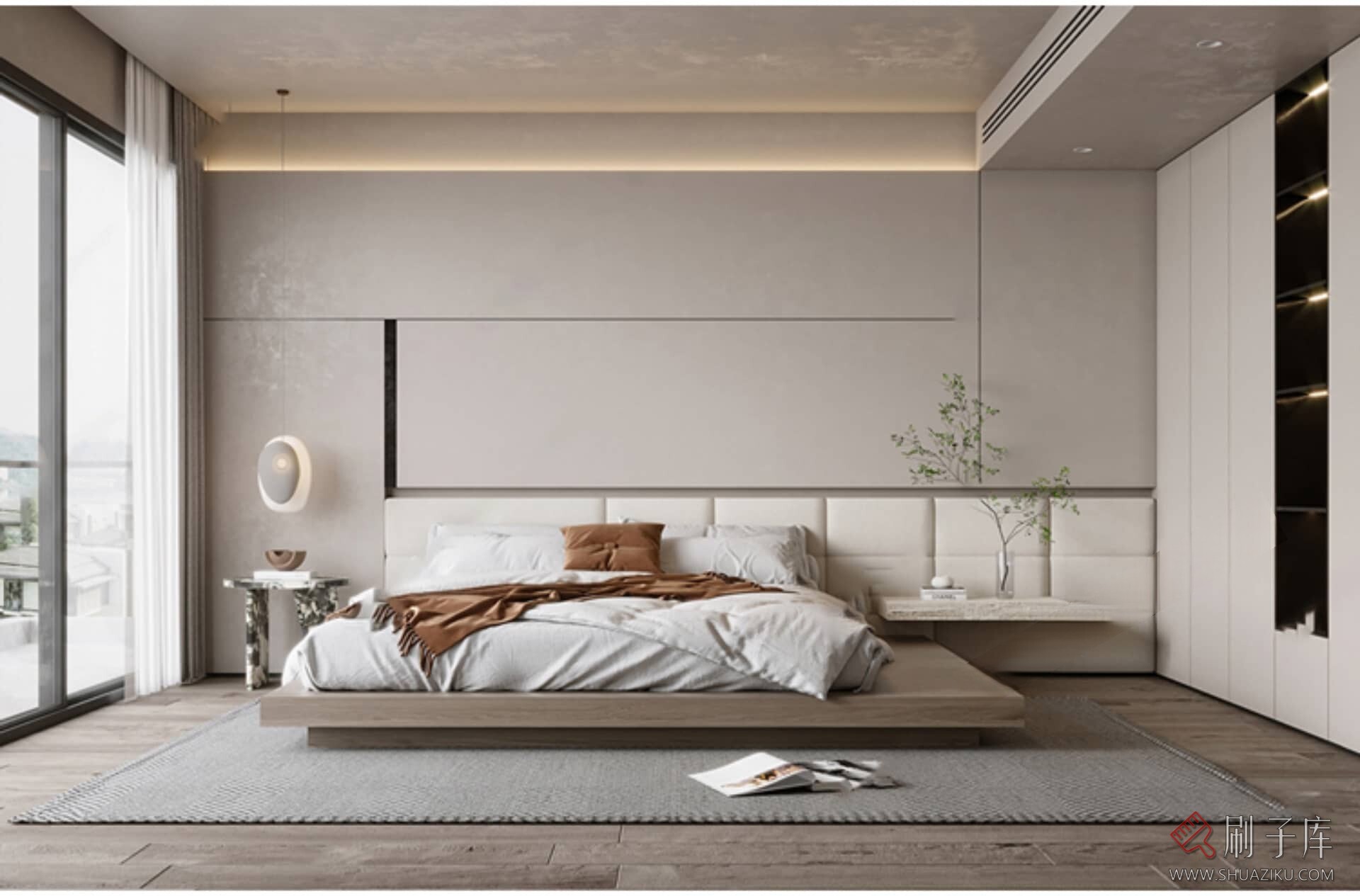 图片[2]-侘寂风格3d模型垞寂诧寂家装客厅餐厅卧室室内3dmax设计素材-刷子库