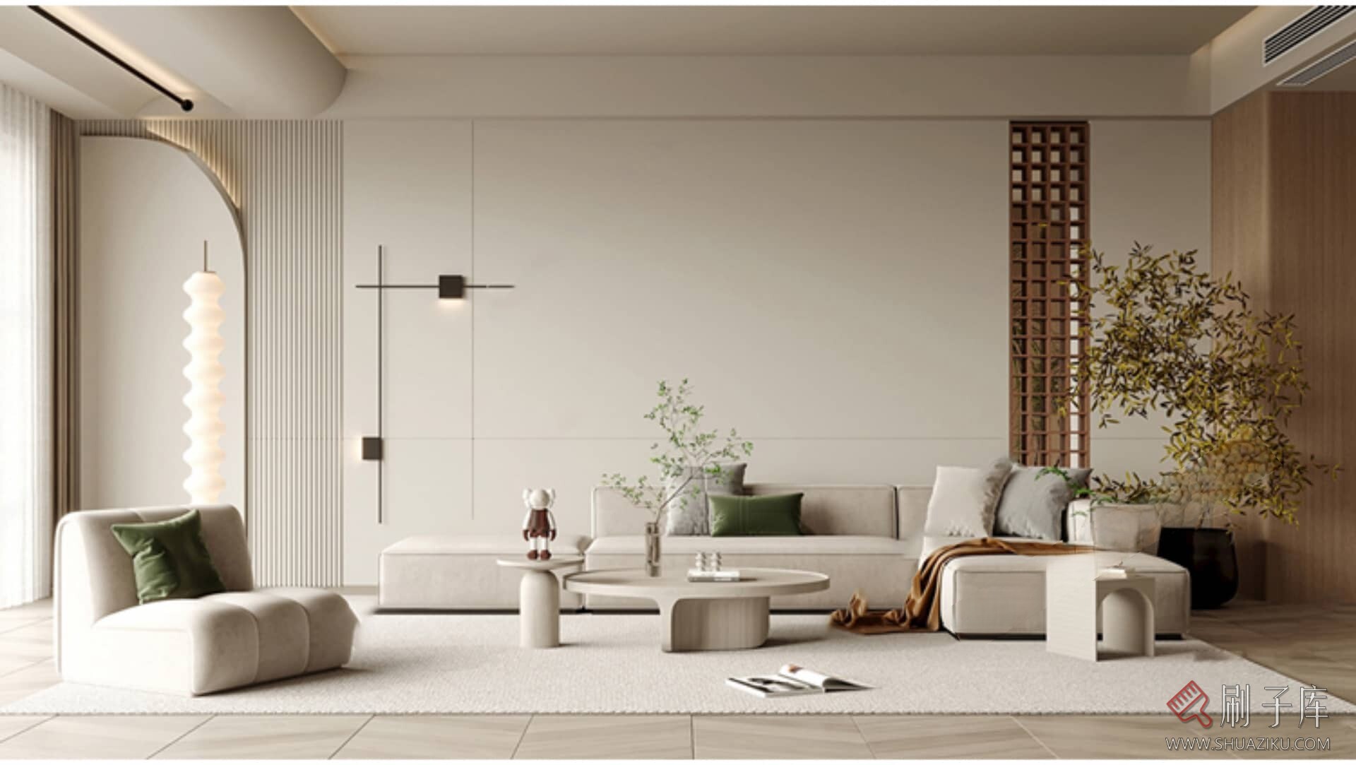 图片[3]-侘寂风格3d模型垞寂诧寂家装客厅餐厅卧室室内3dmax设计素材-刷子库