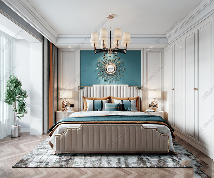 图片[27]-美式风格3dmax家装素材室内客厅餐厅卧室书房场景3d模型库-刷子库