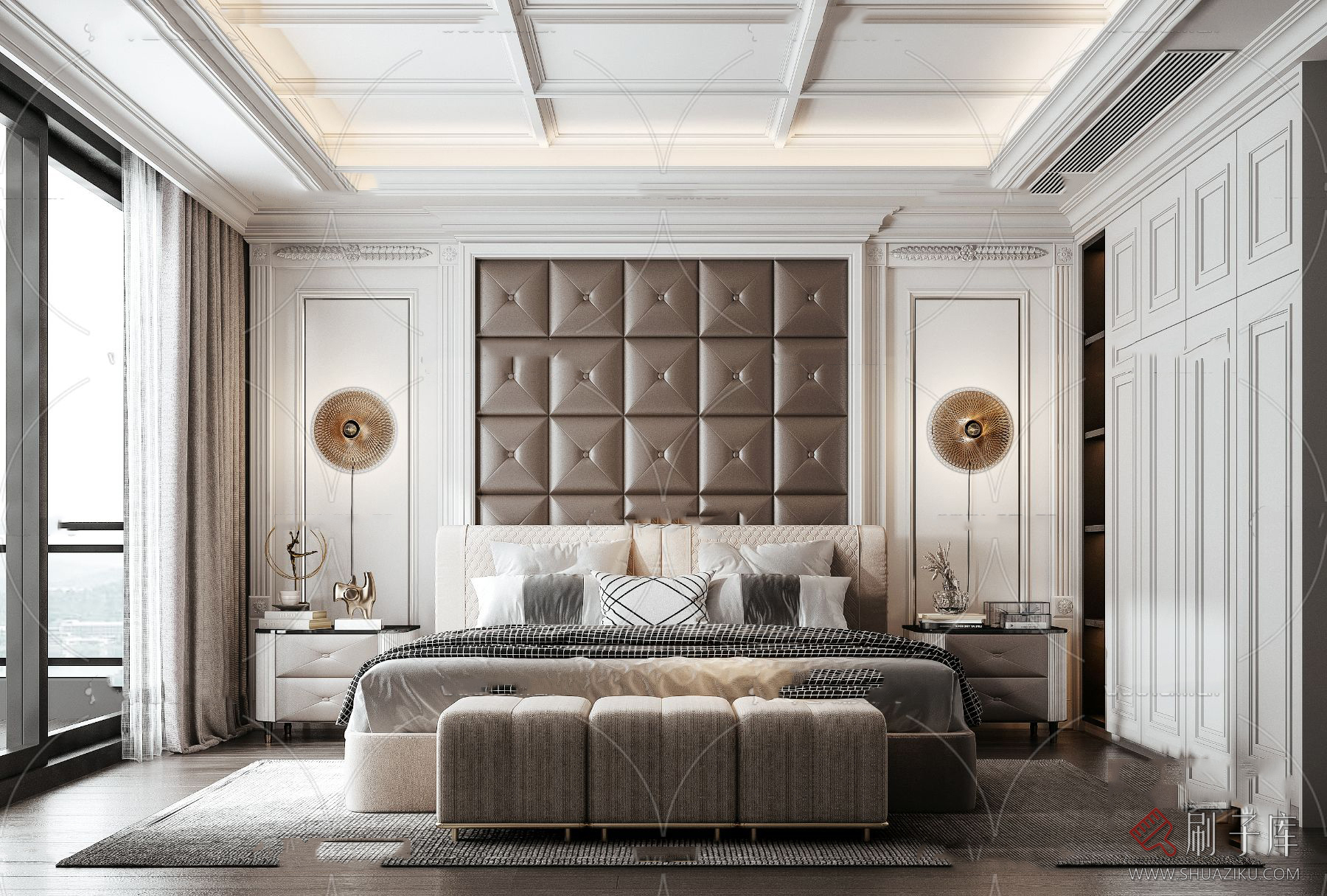 图片[45]-美式风格3dmax家装素材室内客厅餐厅卧室书房场景3d模型库-刷子库