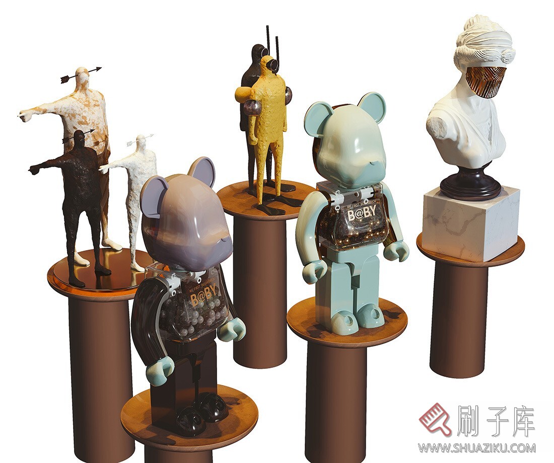 图片[4]-现代潮玩雕塑饰品摆件-刷子库