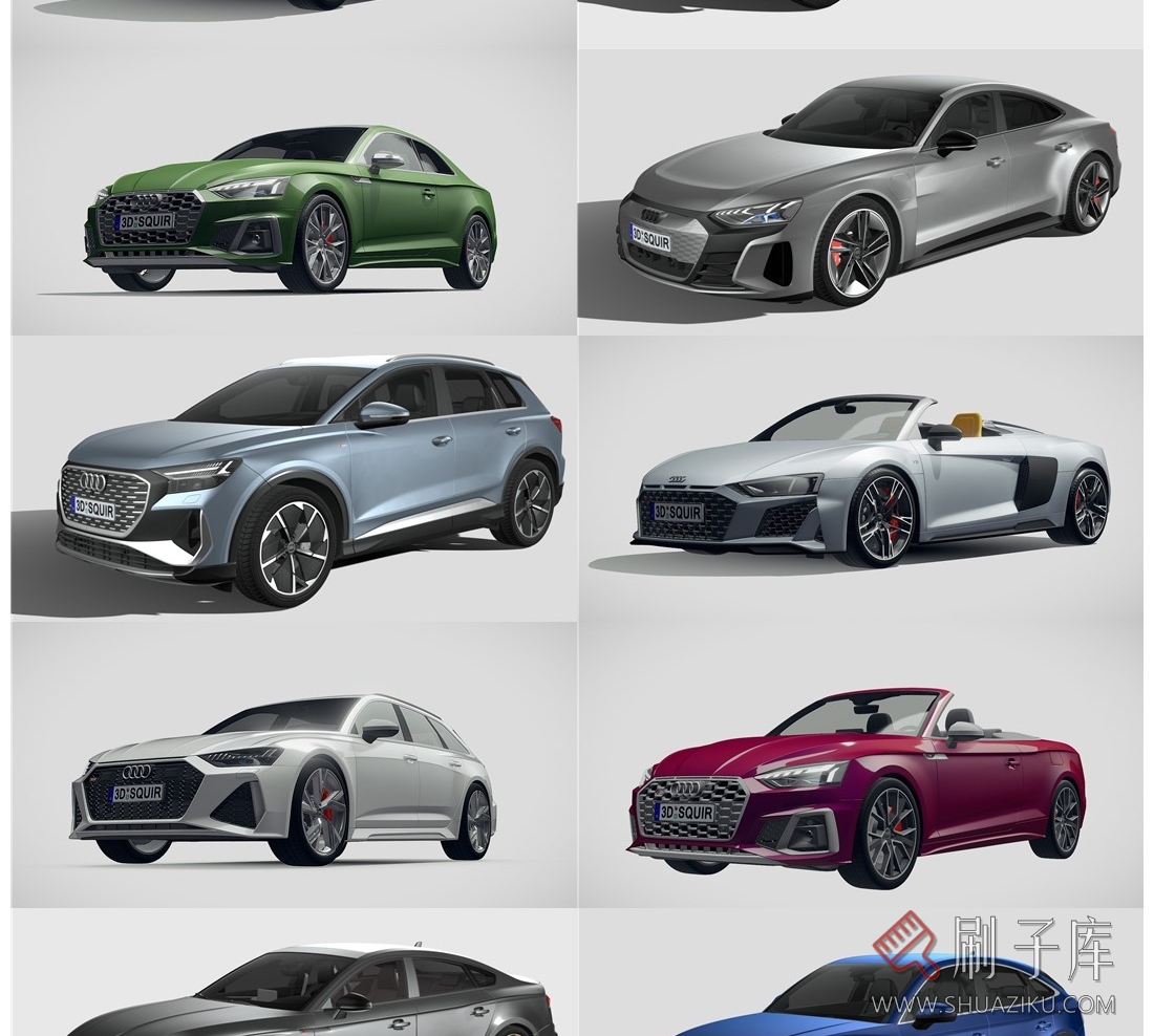 图片[4]-奥迪-AUDI汽车3D模型合集FBX格式-刷子库