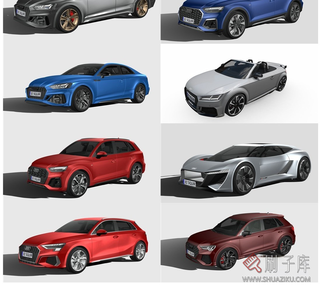 图片[5]-奥迪-AUDI汽车3D模型合集FBX格式-刷子库