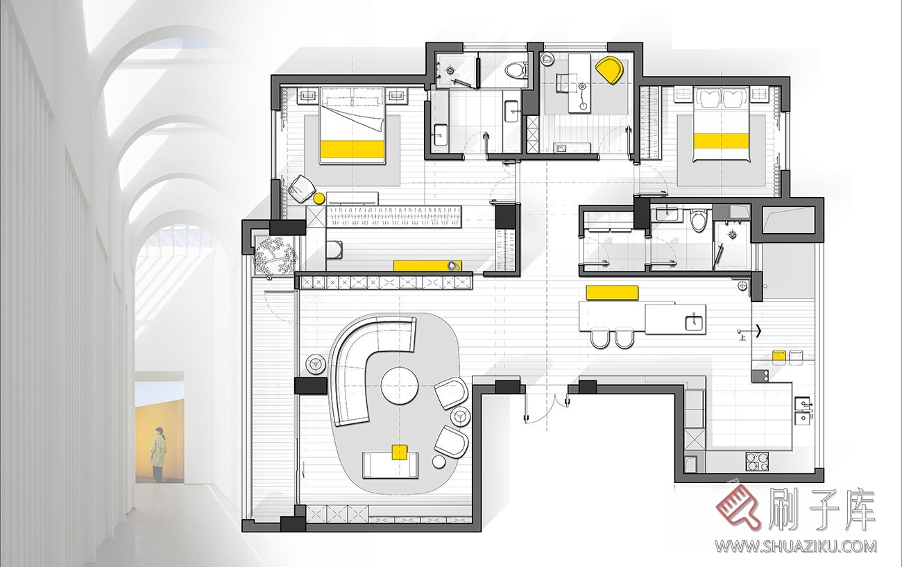 图片[2]-《 15种不同风格彩色平面图-PSD源文件 》-刷子库