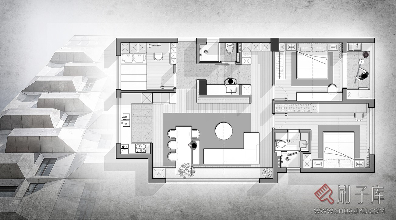 图片[4]-《 15种不同风格彩色平面图-PSD源文件 》-刷子库