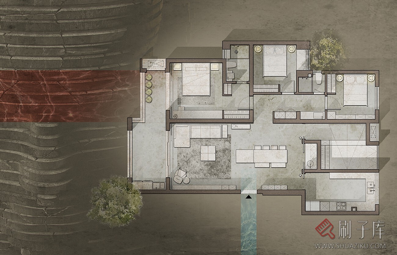 图片[6]-《 15种不同风格彩色平面图-PSD源文件 》-刷子库