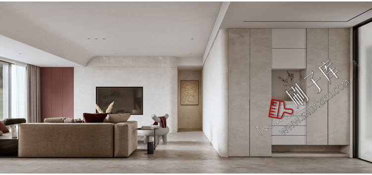 图片[2]-家装无主灯全套cad施工图纸平立面室内设计客厅卧室吊顶装修素材-刷子库