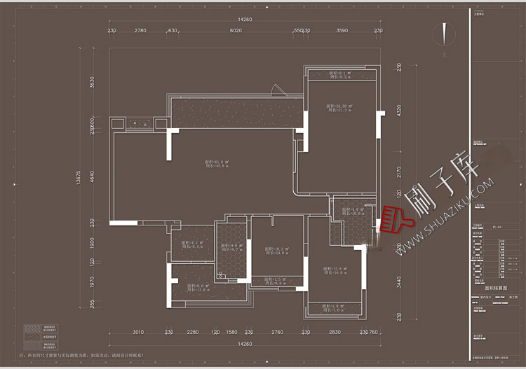 图片[5]-家装无主灯全套cad施工图纸平立面室内设计客厅卧室吊顶装修素材-刷子库