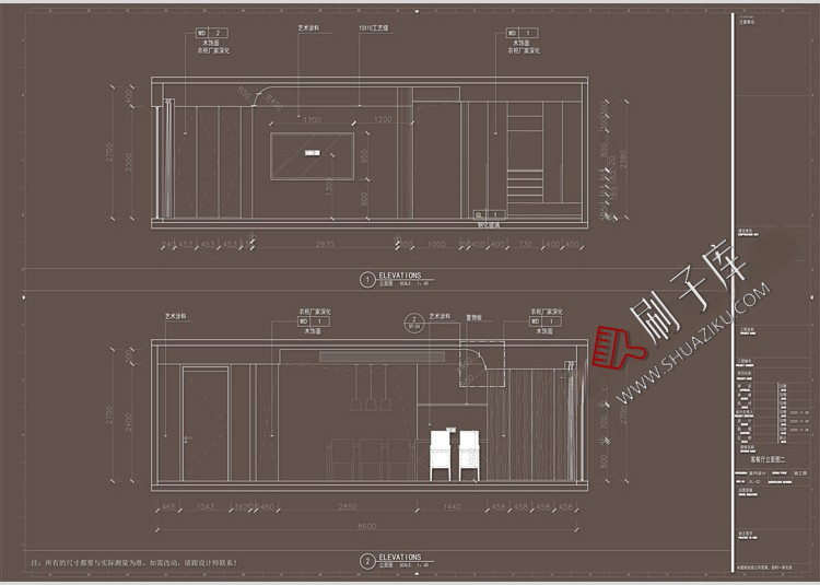 图片[14]-家装无主灯全套cad施工图纸平立面室内设计客厅卧室吊顶装修素材-刷子库