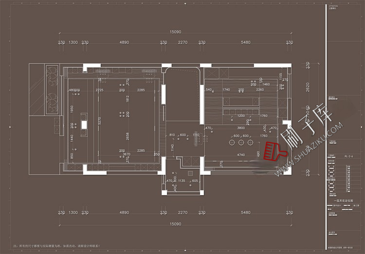 图片[23]-家装无主灯全套cad施工图纸平立面室内设计客厅卧室吊顶装修素材-刷子库