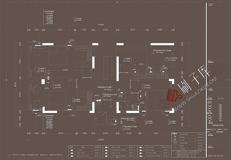 图片[29]-家装无主灯全套cad施工图纸平立面室内设计客厅卧室吊顶装修素材-刷子库