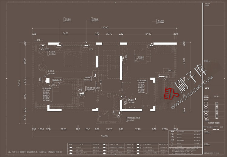 图片[31]-家装无主灯全套cad施工图纸平立面室内设计客厅卧室吊顶装修素材-刷子库