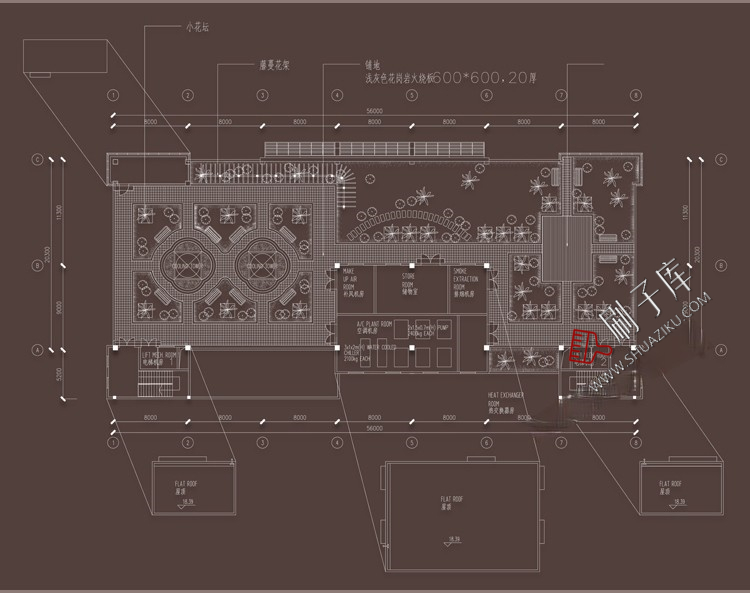 图片[4]-屋顶花园露台园林景观公园环境绿化方案小区cad平面图施工图图库-刷子库