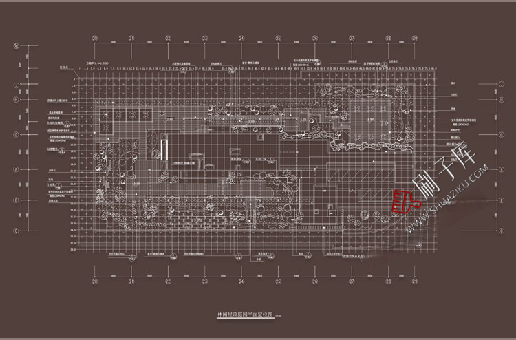 图片[5]-屋顶花园露台园林景观公园环境绿化方案小区cad平面图施工图图库-刷子库