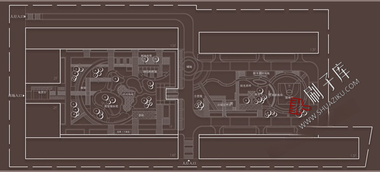 图片[8]-屋顶花园露台园林景观公园环境绿化方案小区cad平面图施工图图库-刷子库
