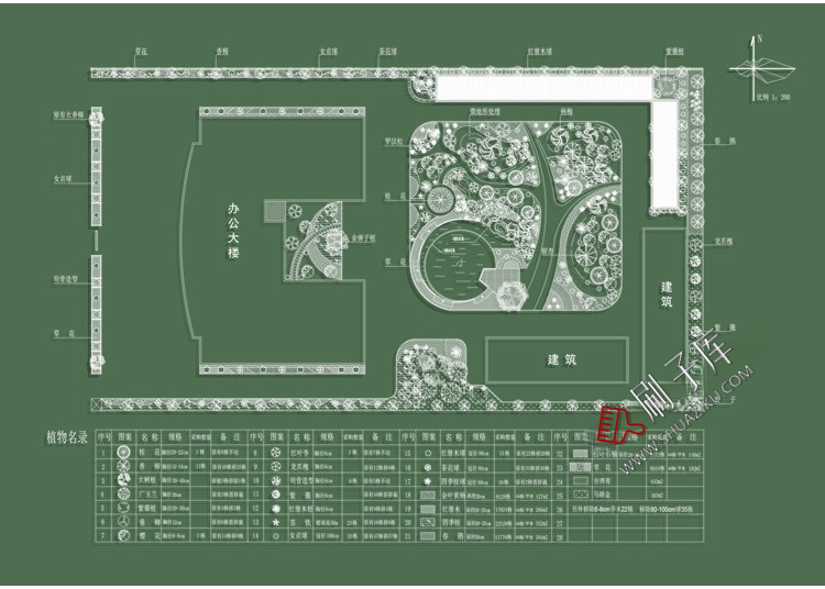 图片[2]-别墅花园庭院设计方案CAD图库平面图植物园林景观施工图图例素材-刷子库