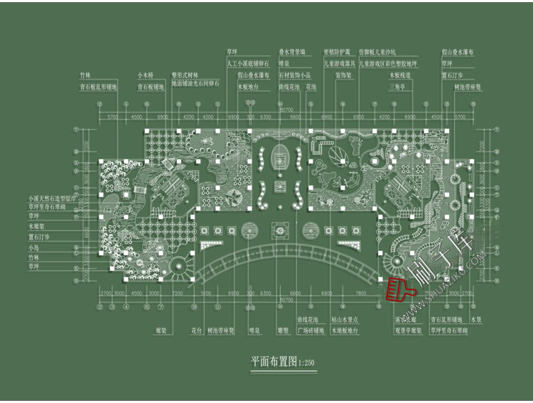 图片[8]-别墅花园庭院设计方案CAD图库平面图植物园林景观施工图图例素材-刷子库