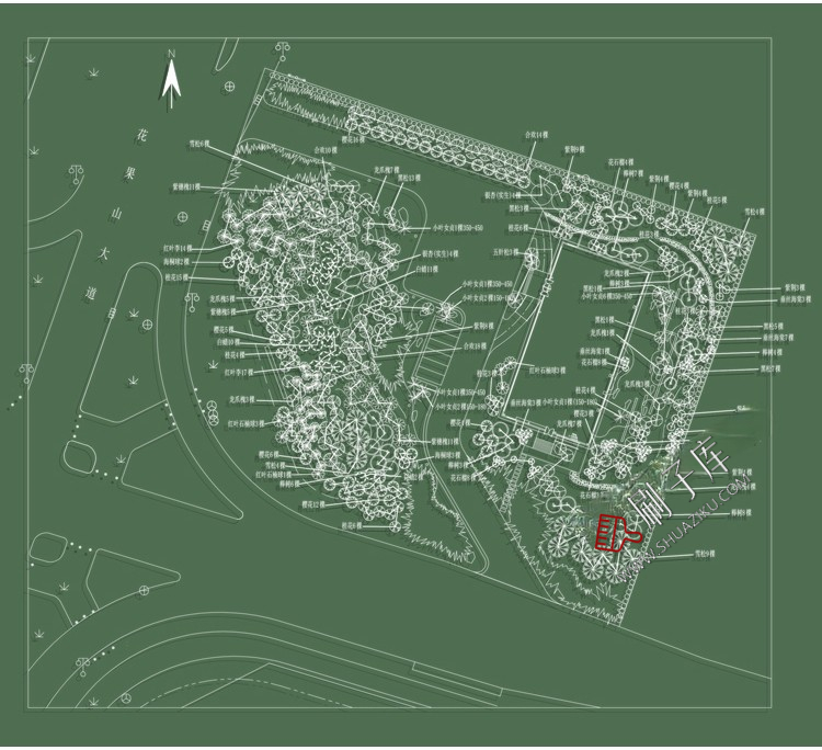 图片[11]-别墅花园庭院设计方案CAD图库平面图植物园林景观施工图图例素材-刷子库