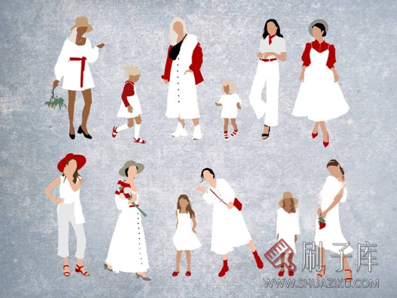 图片[2]-人物造型平面立面CAD图库俯视图PNG人体设计PSD素材运动线稿图块-刷子库