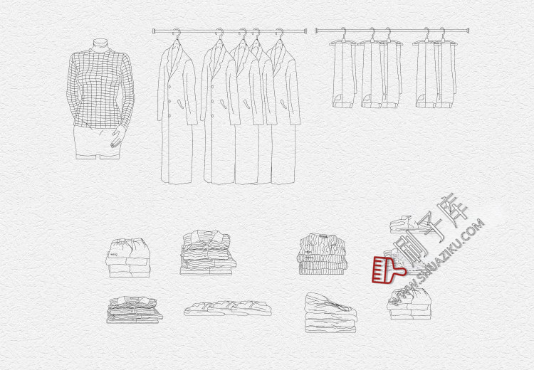 图片[17]-工装商装商业办公餐饮空间健身设备施工平面图块家具cad图库模块-刷子库