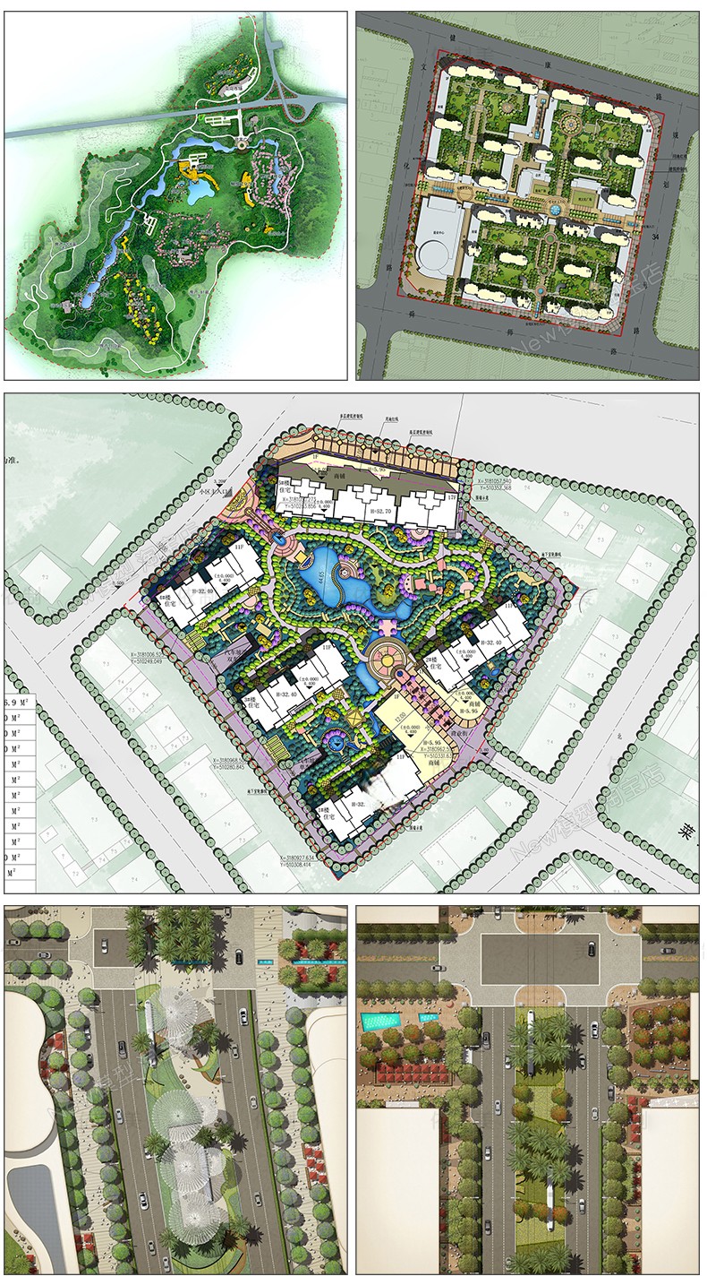 图片[25]-住宅居住小区规划设计方案总平面图cad施工su模型psd文本景观建筑-刷子库