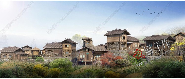 图片[4]-新中式美丽乡村农业生态旅游文化广场民宿公园建筑景观SU模型CAD-刷子库