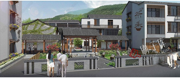 图片[8]-新中式美丽乡村农业生态旅游文化广场民宿公园建筑景观SU模型CAD-刷子库