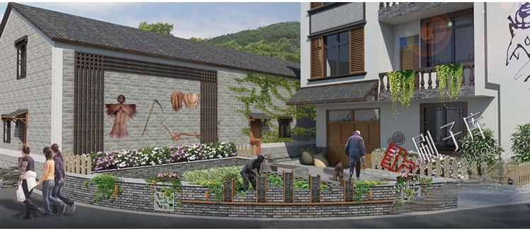 图片[10]-新中式美丽乡村农业生态旅游文化广场民宿公园建筑景观SU模型CAD-刷子库