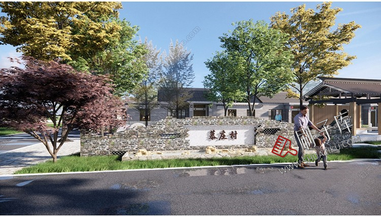 图片[14]-新中式美丽乡村农业生态旅游文化广场民宿公园建筑景观SU模型CAD-刷子库