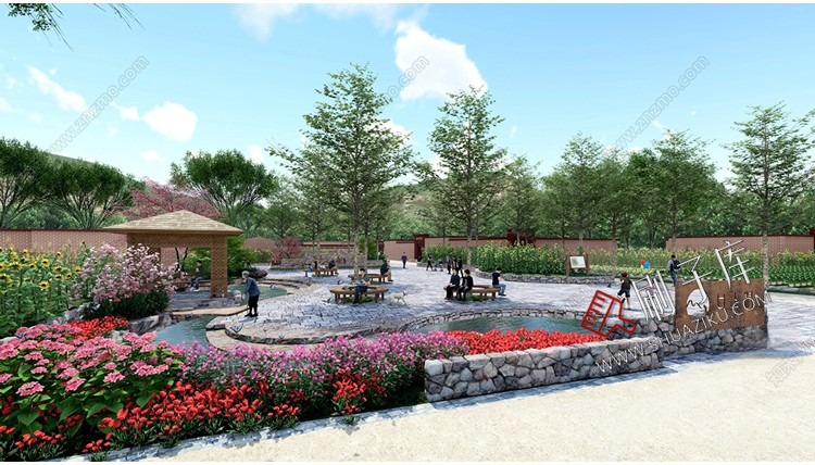 图片[21]-新中式美丽乡村农业生态旅游文化广场民宿公园建筑景观SU模型CAD-刷子库